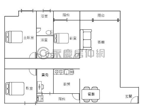 (M)主附31.4坪3+1房電梯直達平面大車位 台中市太平區永豐北路