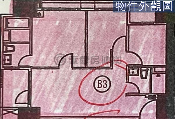 市政愛悅中樓層3房2廳2衛B3平車視野戶