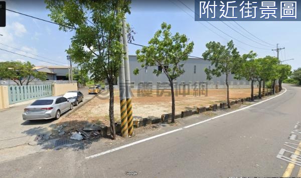 岡山阿公店溪雙面臨路正三角窗景觀農地