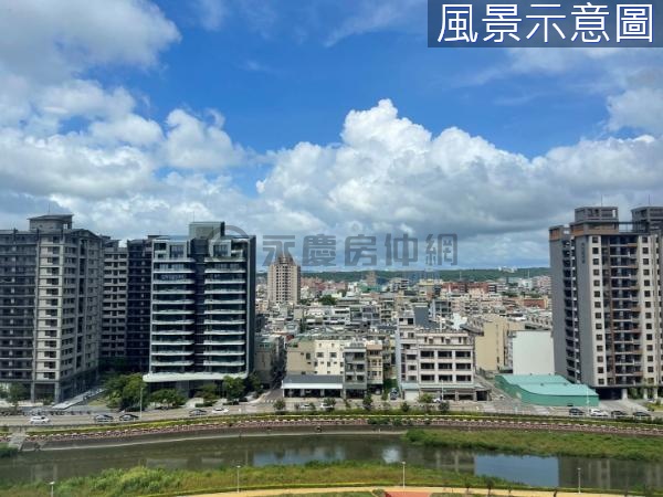 竹北西區地標"皇普雲鼎"景觀戶大兩房+平車